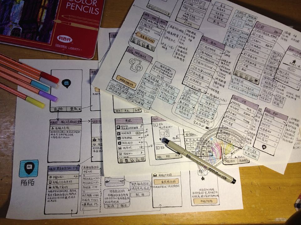 手绘陌陌原型图