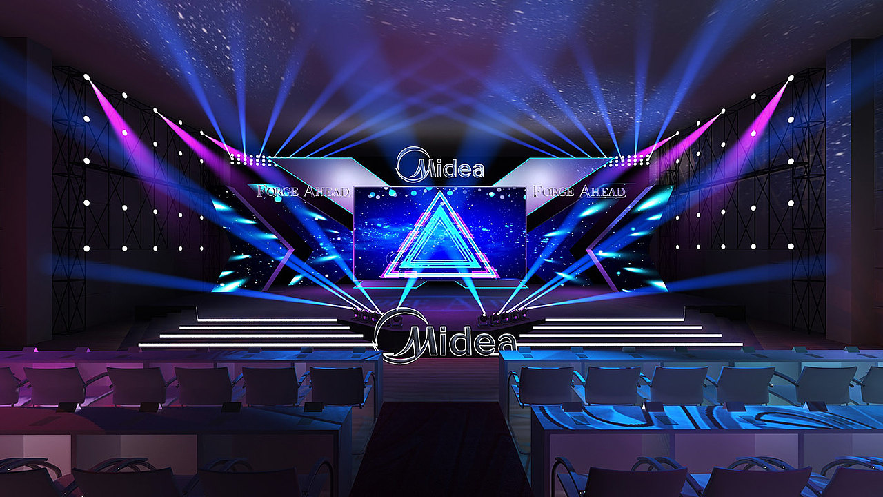 舞美舞台 活动路演 年会 发布会开业庆典 3D效果图设计（图ZMTgzMTM3NjY4） - 建筑/空间 - 站酷设计师刘泽儒原创素材 - 站酷ZCOOL