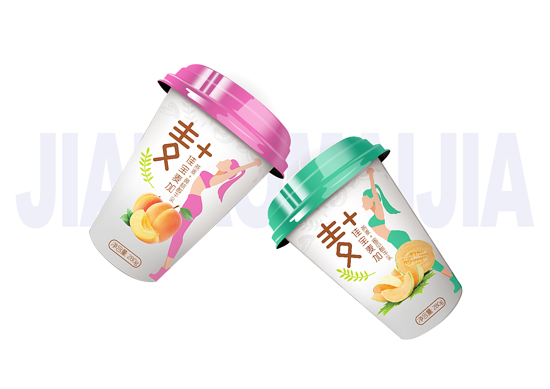 佳宝乳业麦 酸奶包装设计