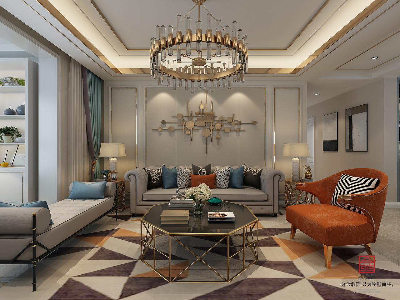 唐山禹洲凤凰府现代风格装修