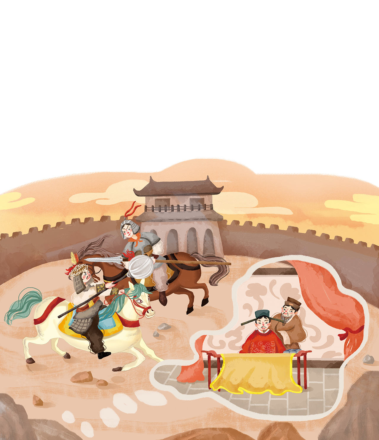 古代成语故事插画