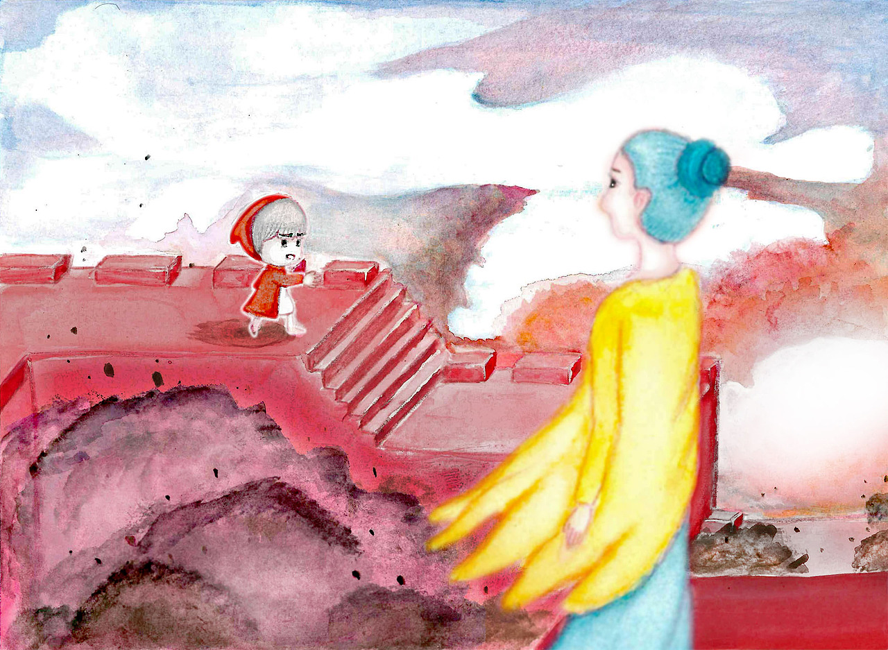 纪念碑谷2-危机（图ZOTY2OTA5OTY=） - 商业插画 - 站酷设计师Uxue夕林人原创素材 - 站酷ZCOOL