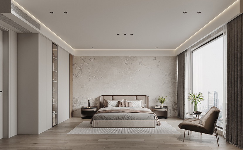 室内渲染效果图实战:客厅+卧室
