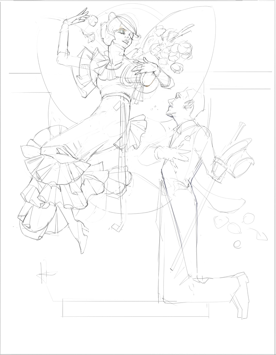 临摹J.C. Leyendecker的插画