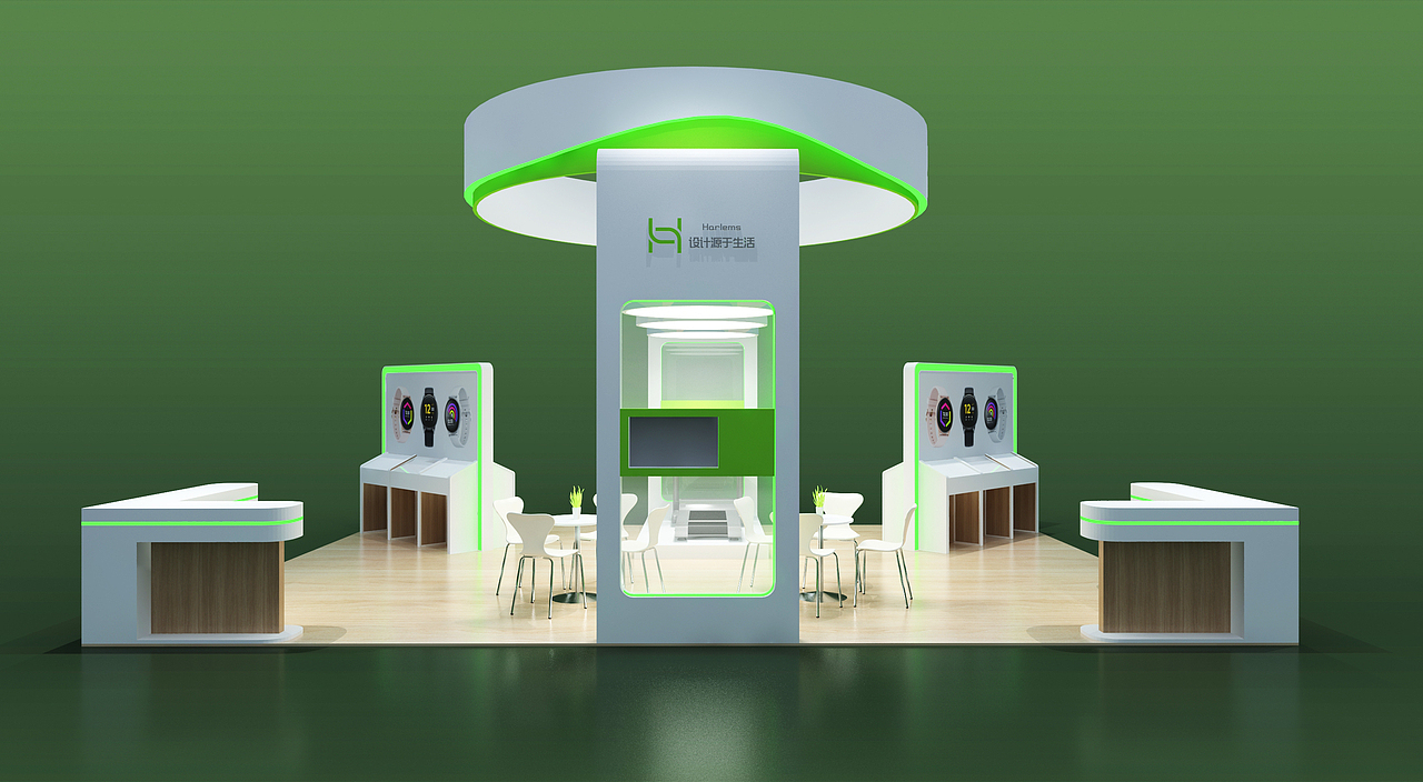 54平 四面开 展台展厅设计