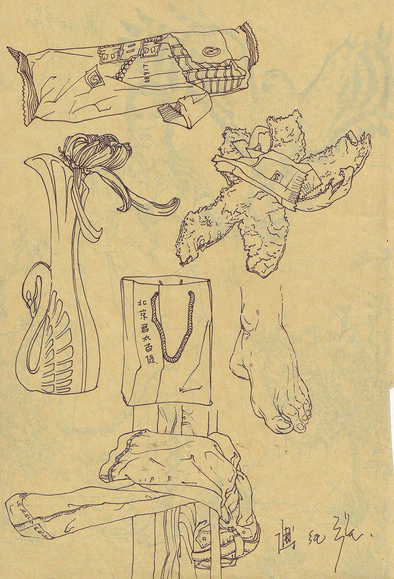 高三时候的小速写（图ZMTY0MDc4ODQ=） - 绘画 - 站酷设计师傅淳强画者之旅原创素材 - 站酷ZCOOL