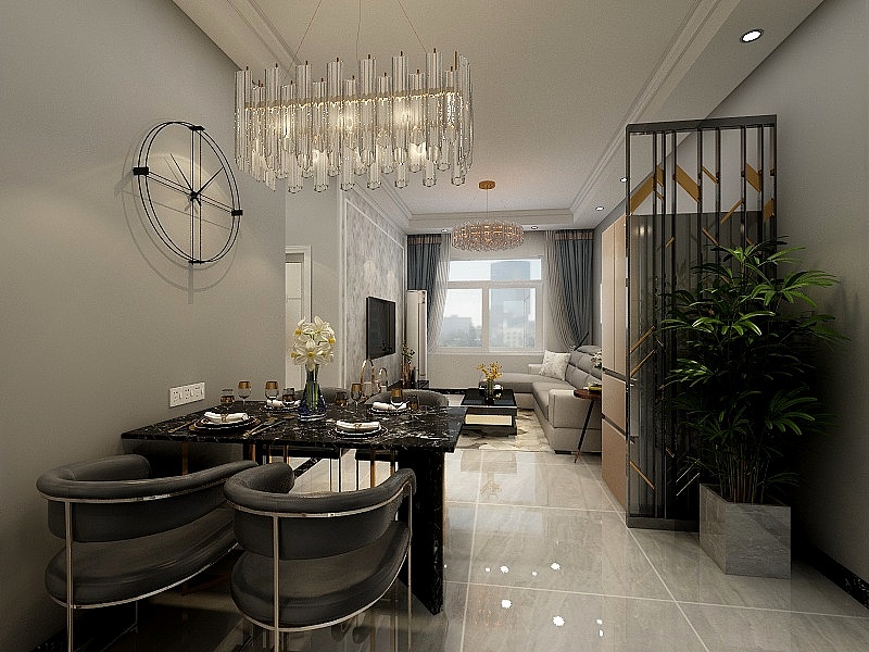 未来微墅100㎡冷淡风效果图