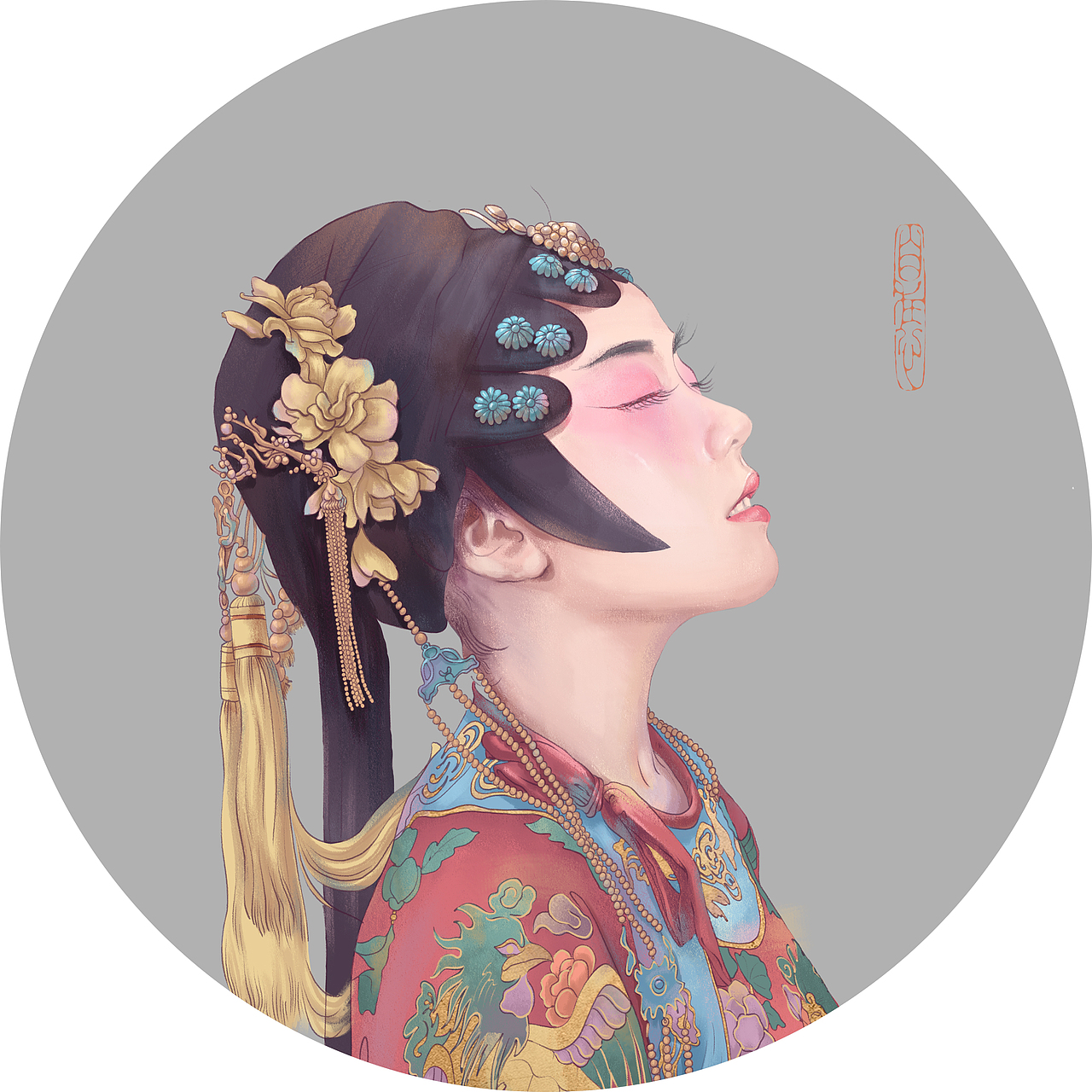 古风插画（图ZMjYwMzc3NTYw） - 创作习作 - 站酷设计师红鳄鱼鱼原创素材 - 站酷ZCOOL