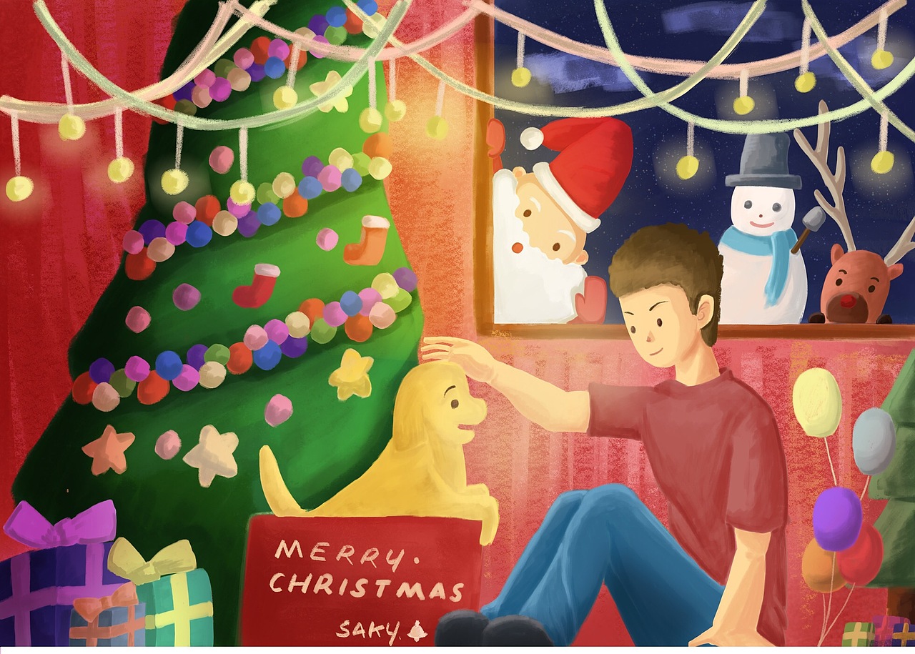 圣诞快乐🎁（图ZMTM5NDc1NDUy） - 创作习作 - 站酷设计师Saky347原创素材 - 站酷ZCOOL