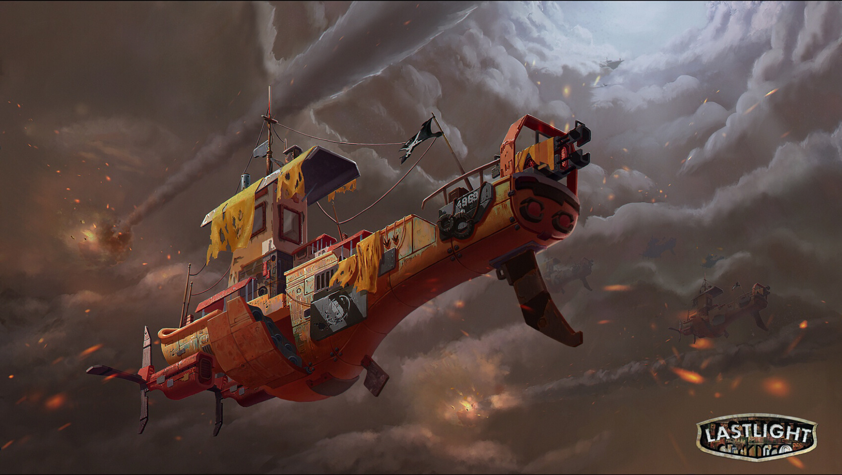 【无水印版】学生作品————欧美风飞船原画设定