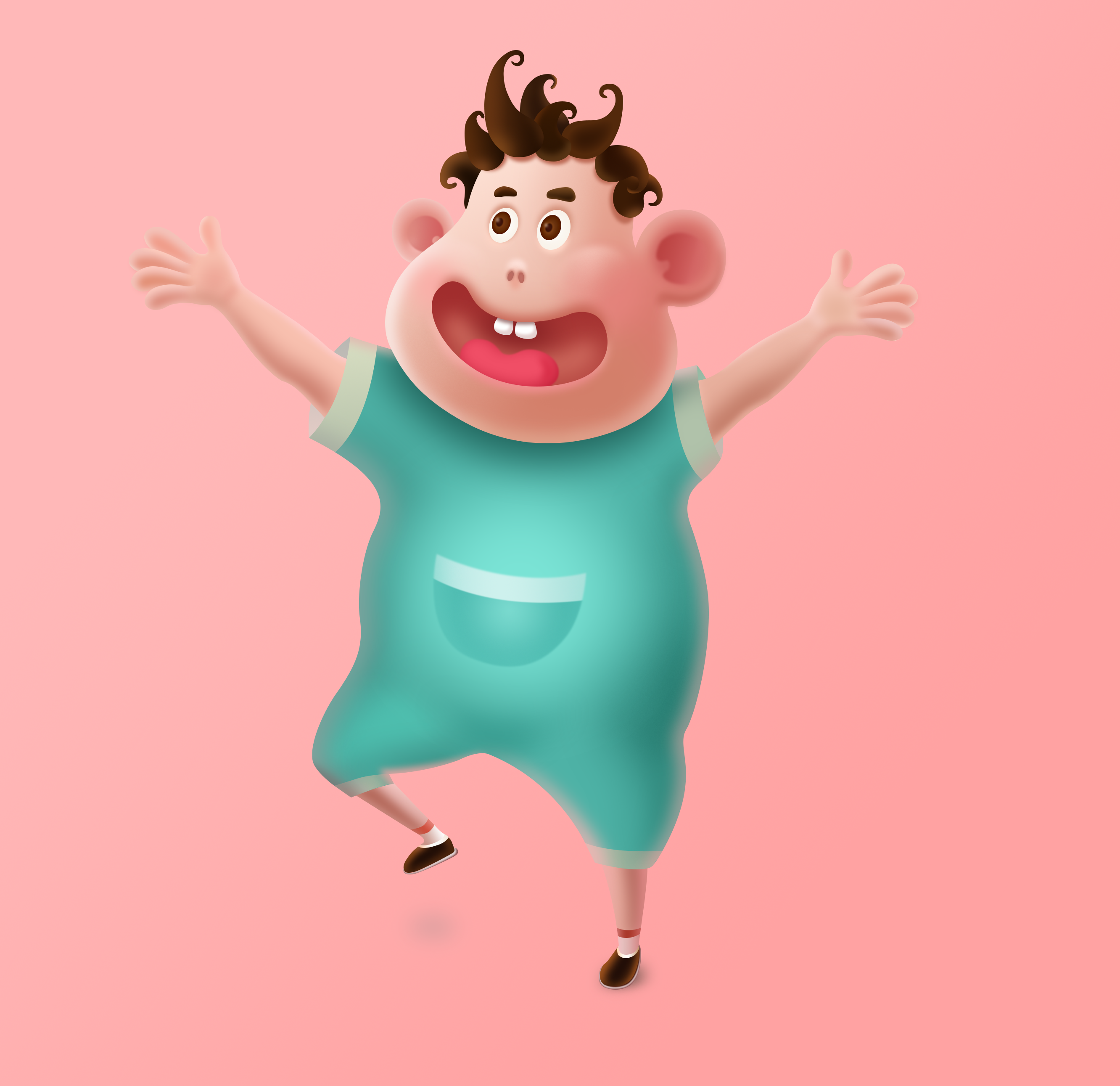 q版死肥仔|平面|吉祥物|大松设计狮 - 原创作品 - 站酷 (zcool)