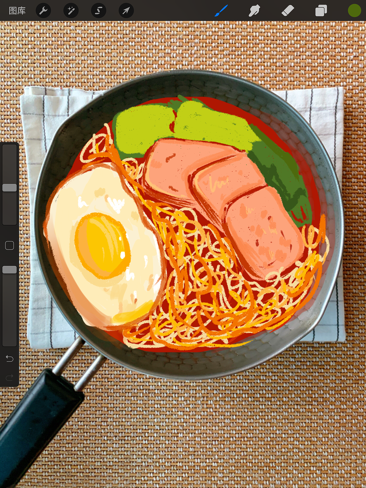 procreate手绘-泡面（图ZMjI1MTkxNjQ0） - 创作习作 - 站酷设计师秦姑娘原创素材 - 站酷ZCOOL