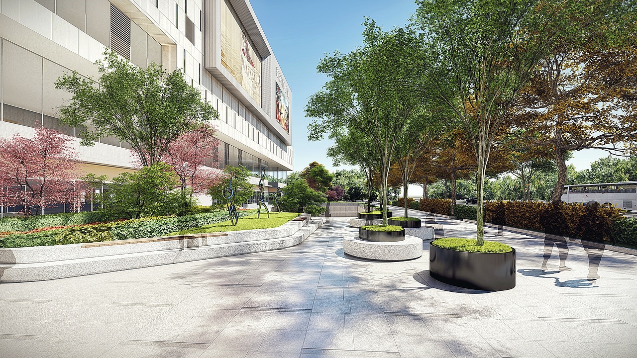 商业广场效果图 LU8 + Snapseed 小清新（图ZMTMyNTMwMjAw） - 景观设计 - 站酷设计师梁西凹原创素材 - 站酷ZCOOL