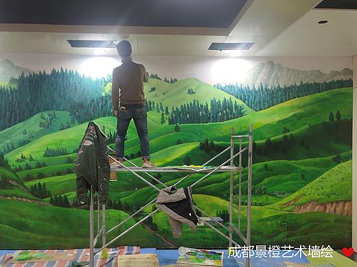 别墅墙绘壁画