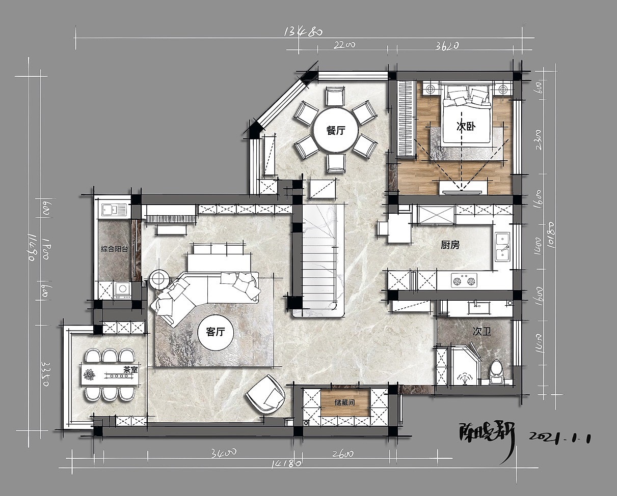 室内手绘作品欣赏|空间|家装设计|纯粹手绘 - 原创作品 - 站酷 (zcool