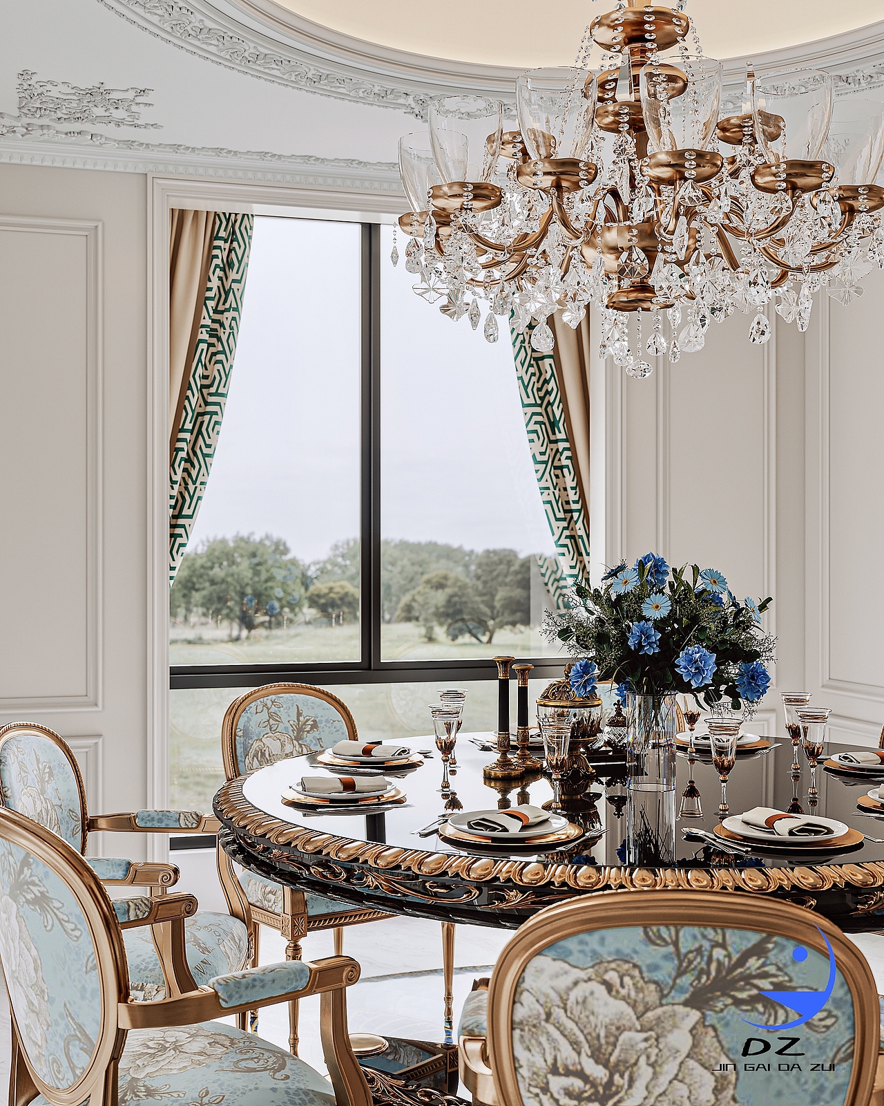 欧式宫廷风格挑空家装效果图（图ZMjYwOTk0NjQ4） - 家装设计 - 站酷设计师金该大嘴原创素材 - 站酷ZCOOL