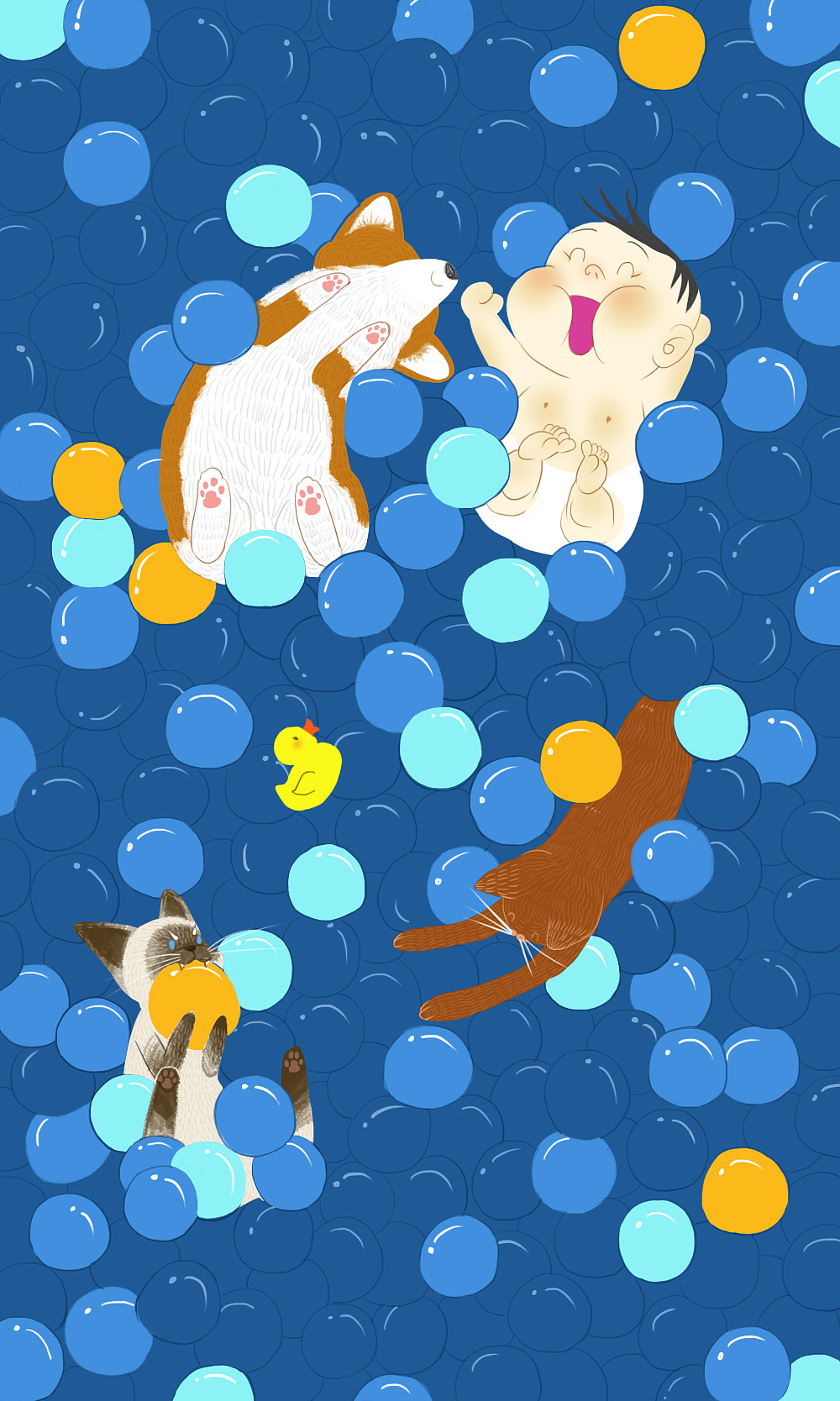  想在海洋球里畅游一整天