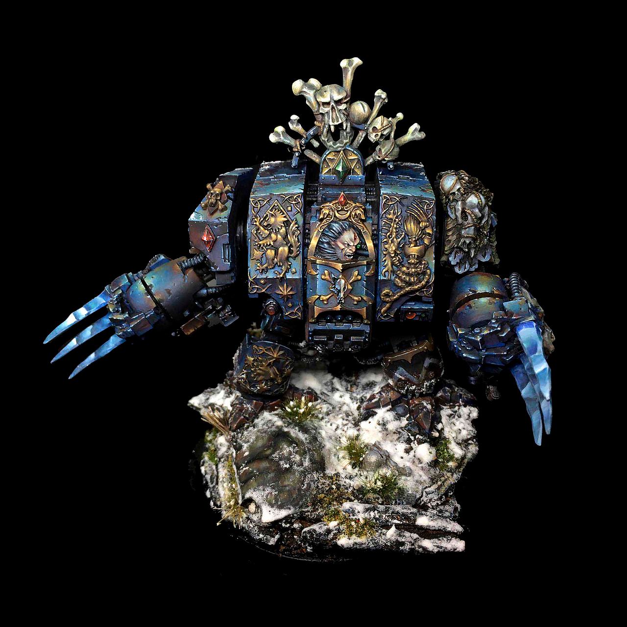 涂装作品战锤棋子狼团无畏