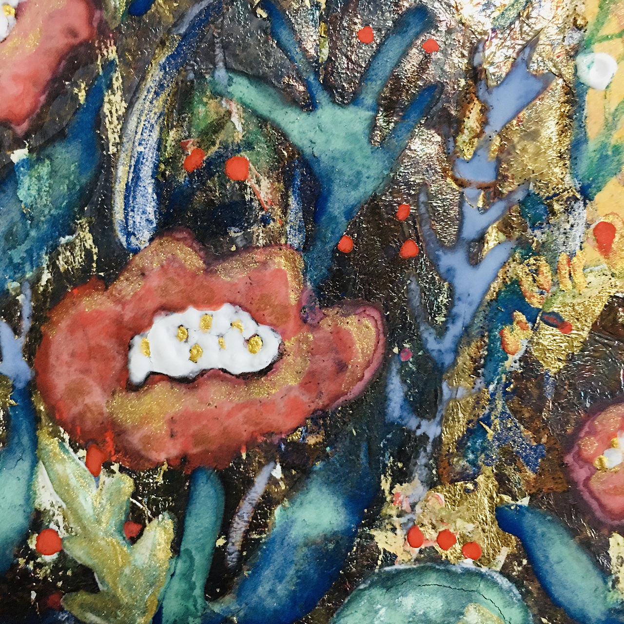 岩彩《乱花渐欲迷人眼》（图ZMzA0NjM4Mjcy） - 艺术插画 - 站酷设计师亦芦花原创素材 - 站酷ZCOOL