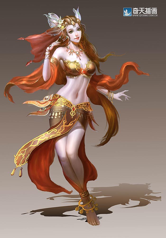 波斯舞女，（图ZNTk5NzM5NjQ=） - 商业插画 - 站酷设计师奇天设计原创素材 - 站酷ZCOOL