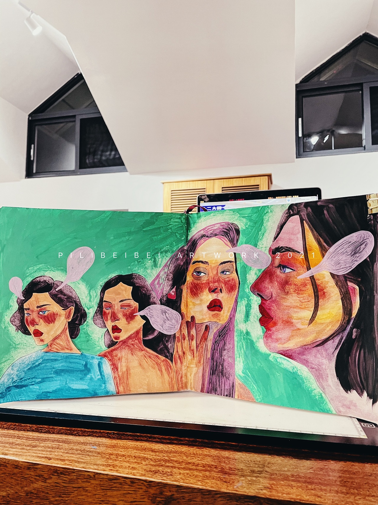 【插画】又，画完一本sketchbook