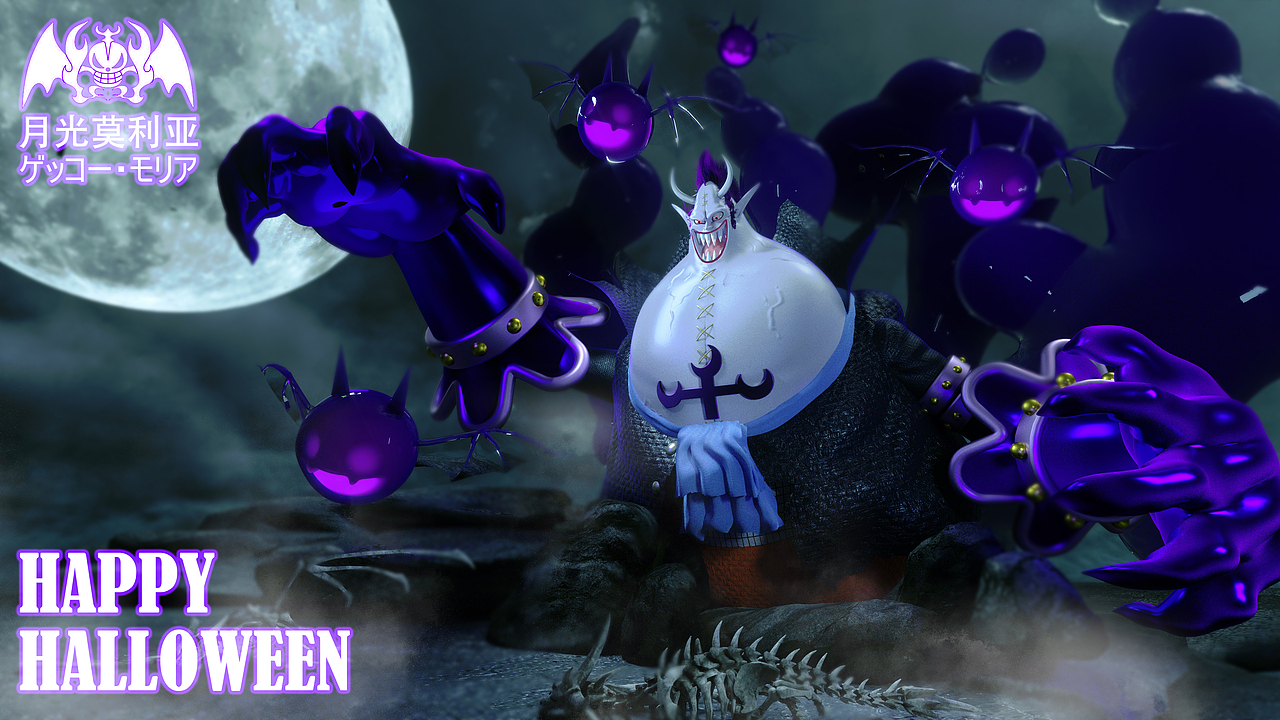 海贼王月光莫利亚角色雕刻