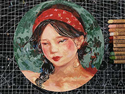 【油畫棒】紅蕉2（個人主頁-ZNDY5MTUxMTY=） - 繪畫 - 站酷設(shè)計師Palette潘Sir原創(chuàng)素材 - 站酷ZCOOL