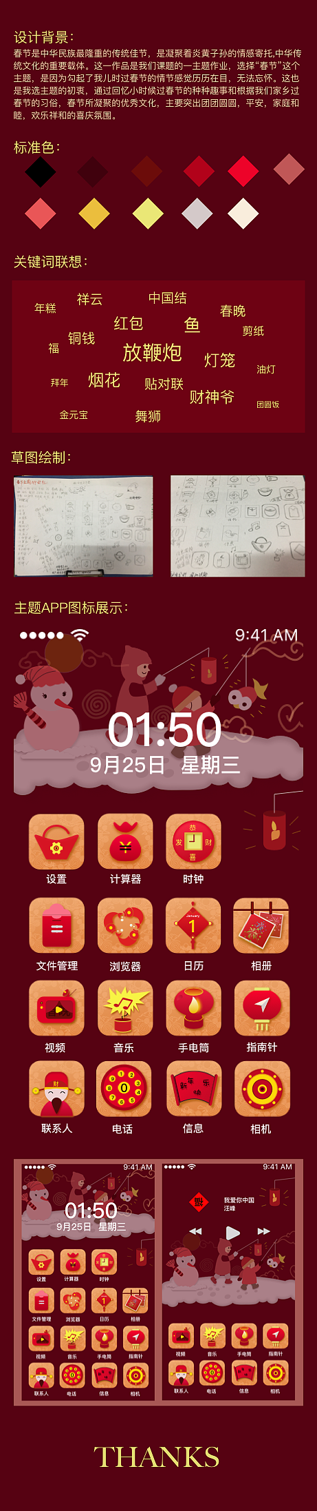 春节主题图标设计