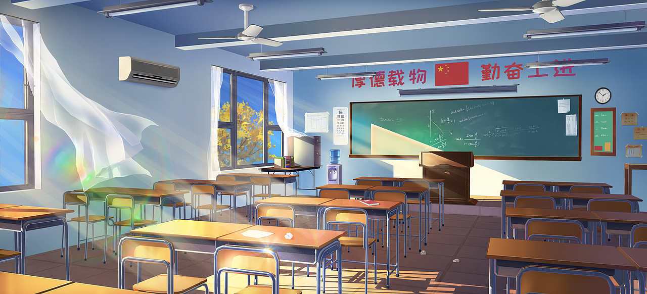 教室|插画|游戏原画|肥皂mc - 原创作品 - 站酷 (zcool)