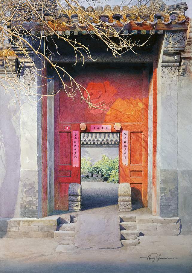 水彩胡同系列（部分作品）（图ZOTE1MzMzNzI=） - 绘画 - 站酷设计师黄有维水彩原创素材 - 站酷ZCOOL