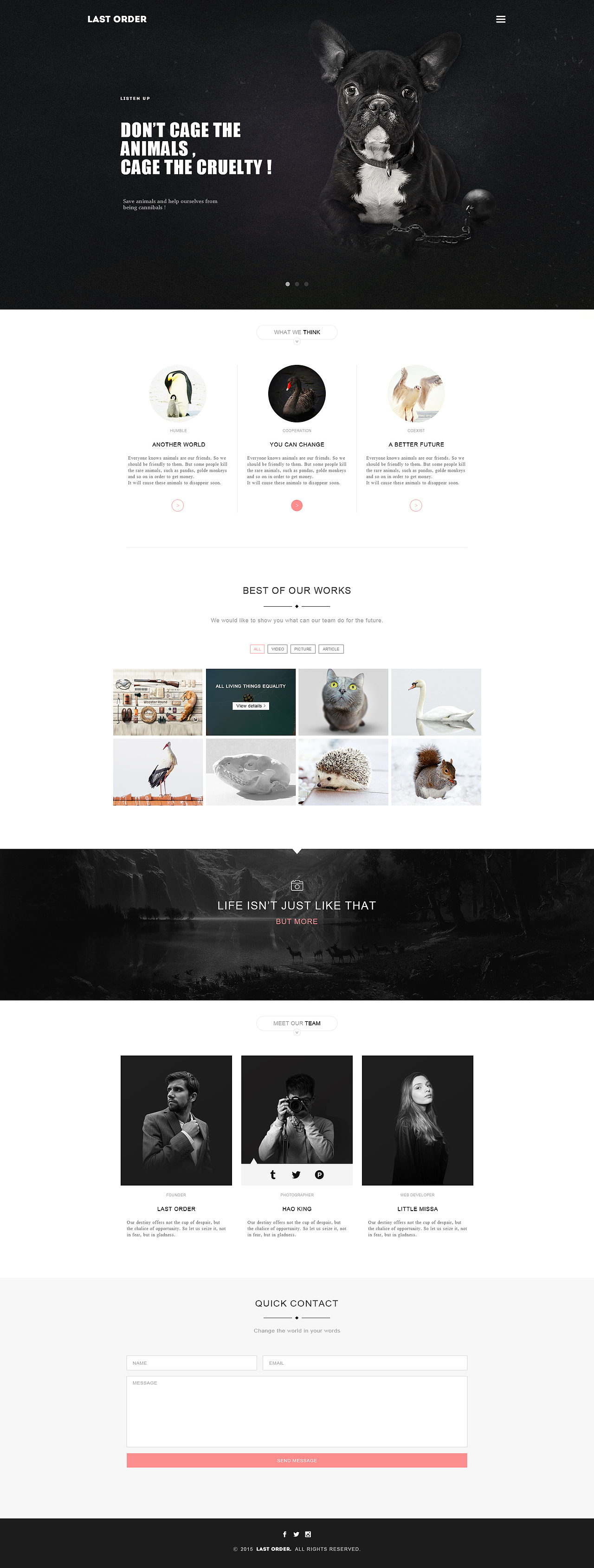 网页设计/保护动物/BY_LAST ORDER（图ZNTM1NzgxNDA=） - 个人网站 - 站酷设计师墨问清风原创素材 - 站酷ZCOOL