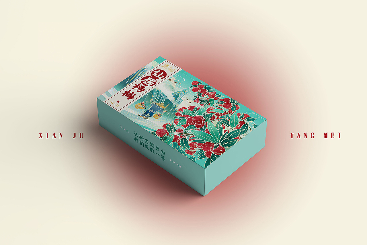 仙居杨梅-插画包装