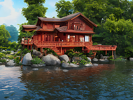 #AI创作实验室#五彩缤纷的珠宝竟然是中式建筑？