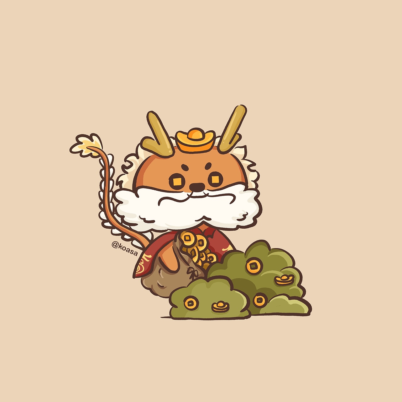 龙年头像（图ZMzYwNjE5NTUy） - 创作习作 - 站酷设计师koasa_原创素材 - 站酷ZCOOL