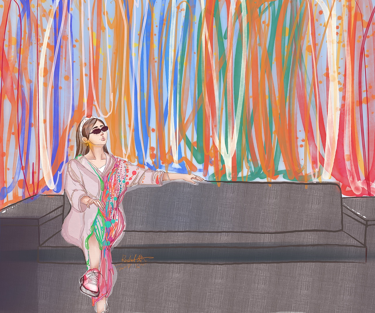 i wish to have a rainbowlike mood～（图ZMzY1NzU1NzA4） - 艺术插画 - 站酷设计师Rachel凝嘞原创素材 - 站酷ZCOOL