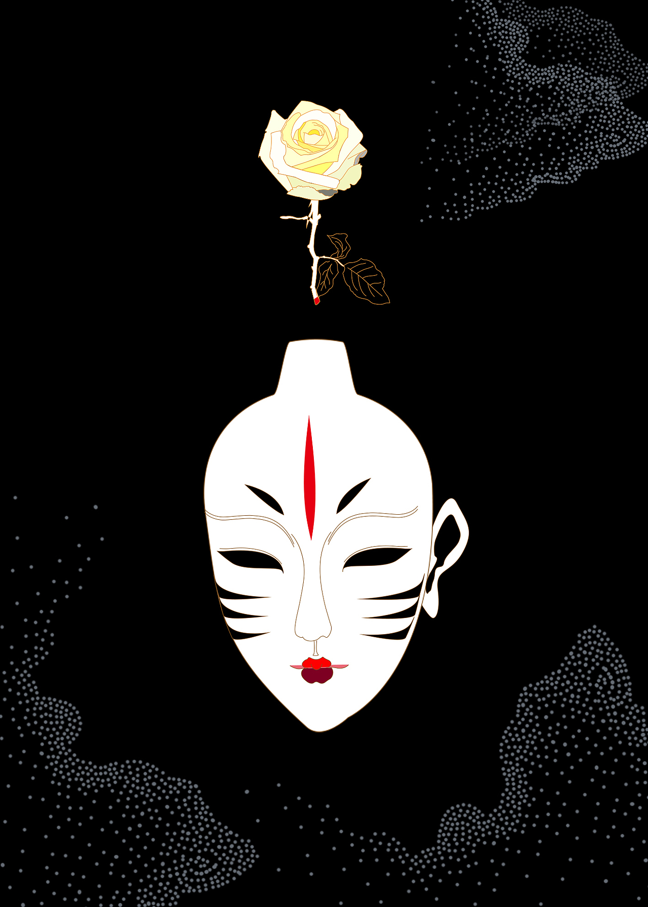 孤独节日 诡异气氛 插画
