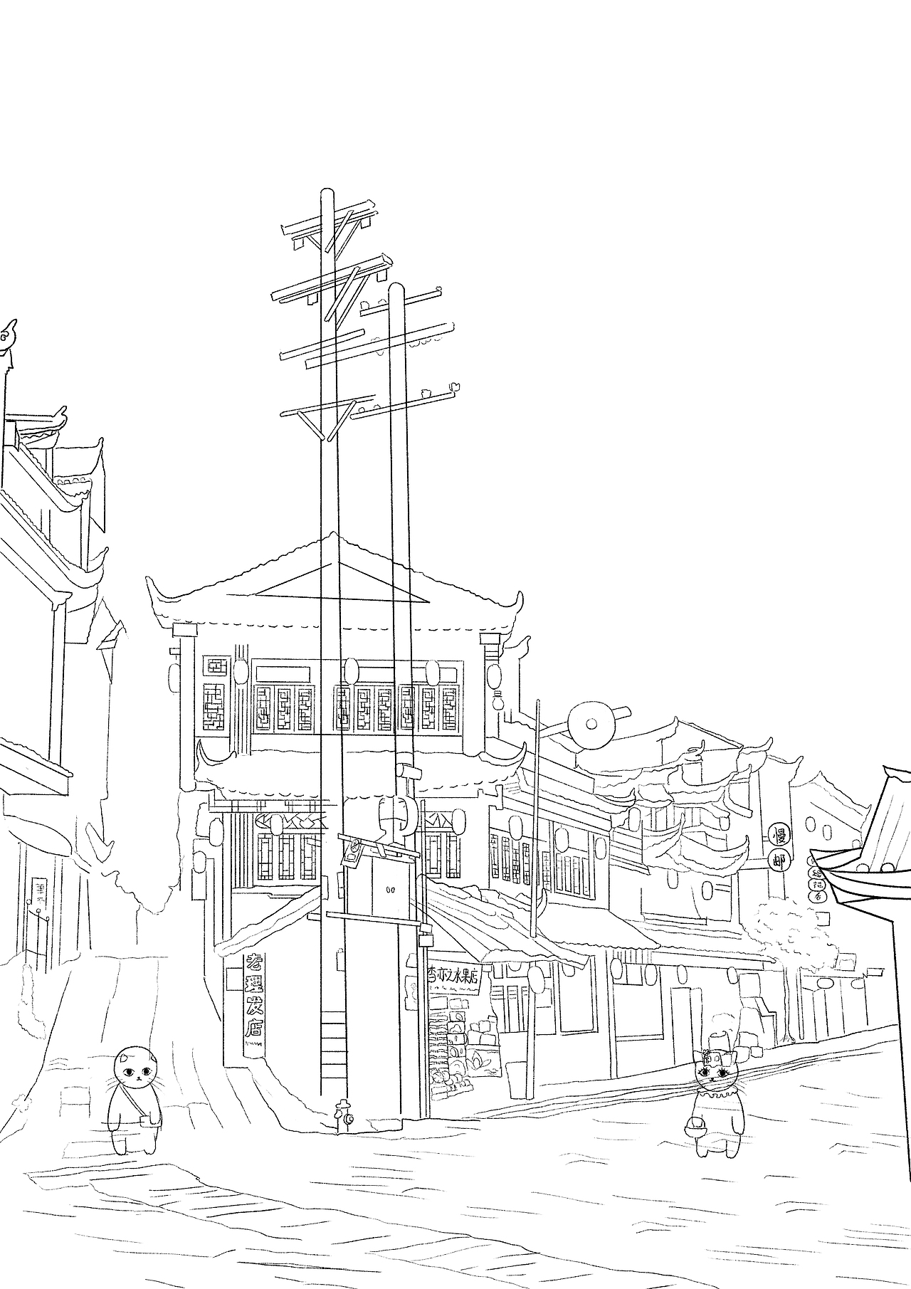 关于旅行日记——凤凰古城（图ZMjI4MjEzNjIw） - 商业插画 - 站酷设计师Sylvia杳亦之原创素材 - 站酷ZCOOL