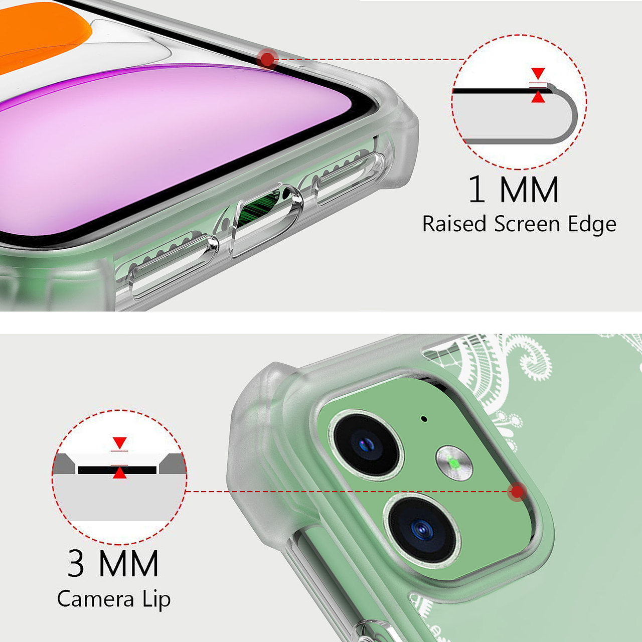 iPhone 11 透明磨砂壳亚马逊详情页