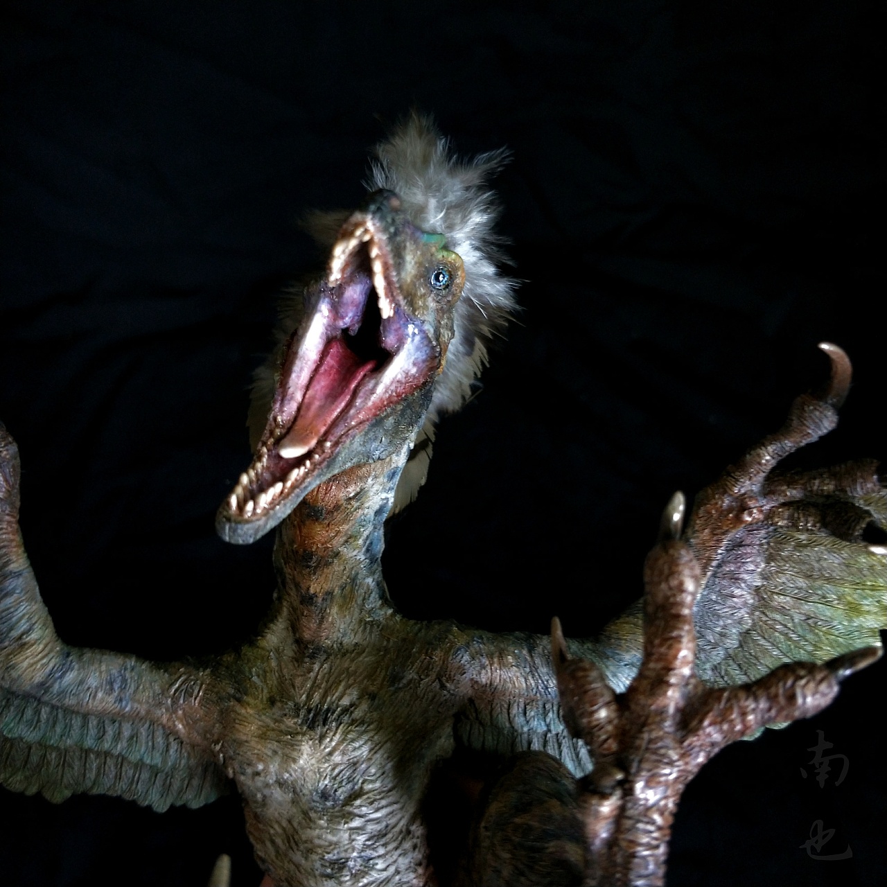 涂装作品丨森森 伶盗龙捕食|手工艺|手办/模玩|南