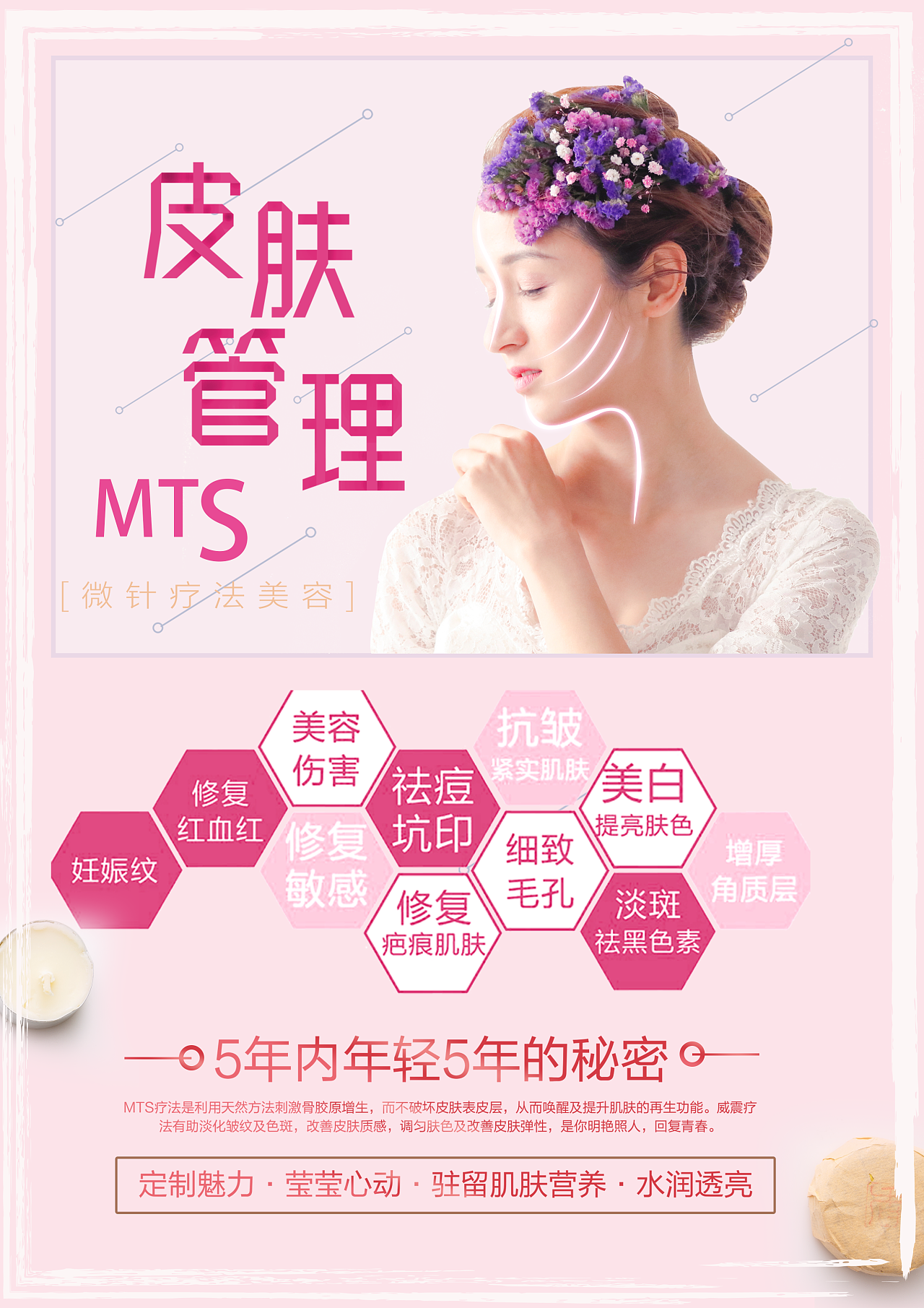 简约清新美容店团购促销海报_美图设计室海报模板素材大全