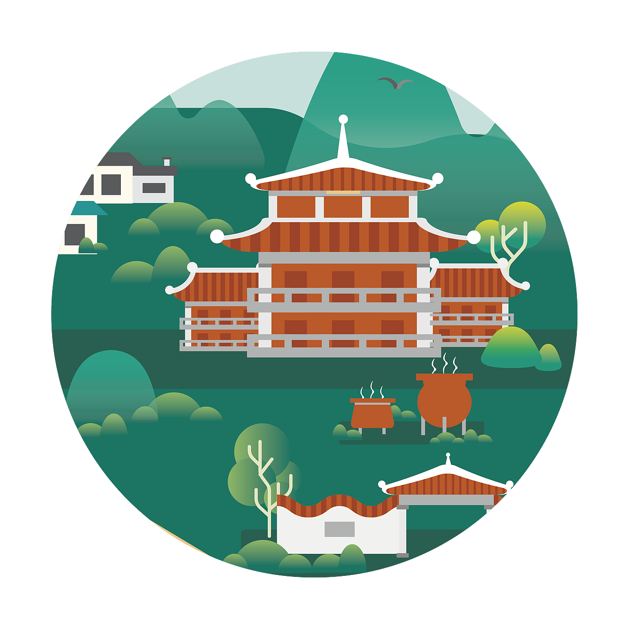 插画地图——长兴（图ZMTk4NDY5MjQ0） - 概念设定 - 站酷设计师圆小小原创素材 - 站酷ZCOOL