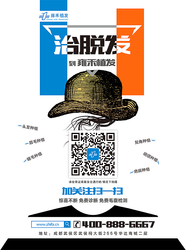 关于脱发植发的电梯广告 平面设计 广告设计