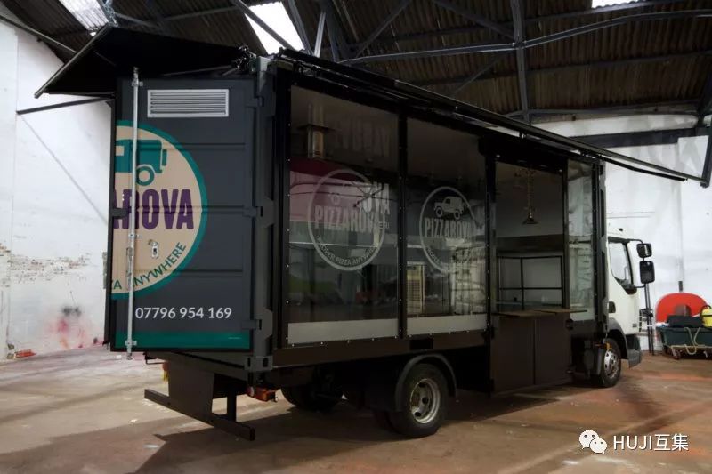 小卡车上的pizza小铺 倡导健康饮食的集装箱咖啡馆