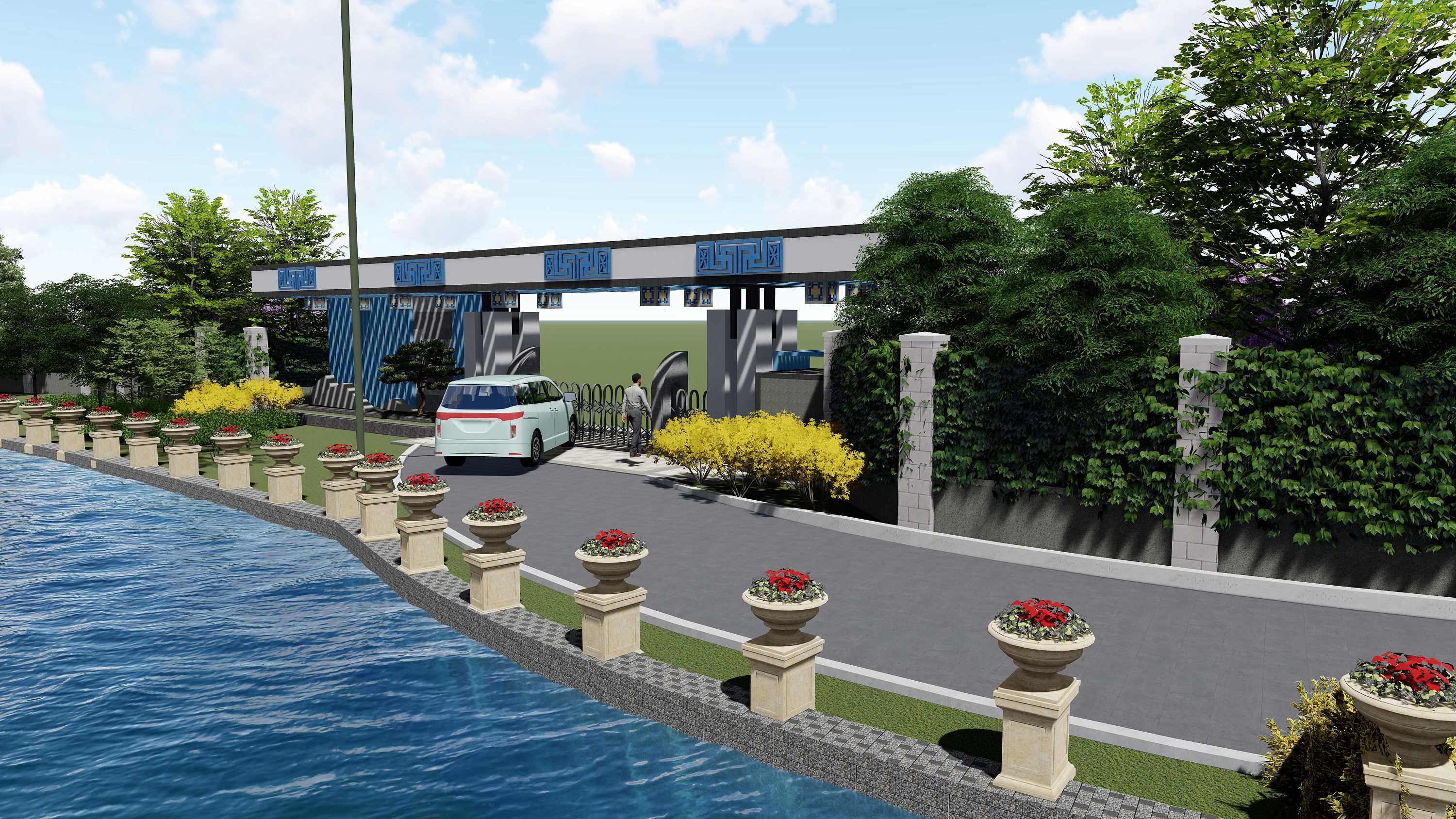 码头两岸景观|空间|景观设计|欣冉冉 - 原创作品 - 站酷 (zcool)