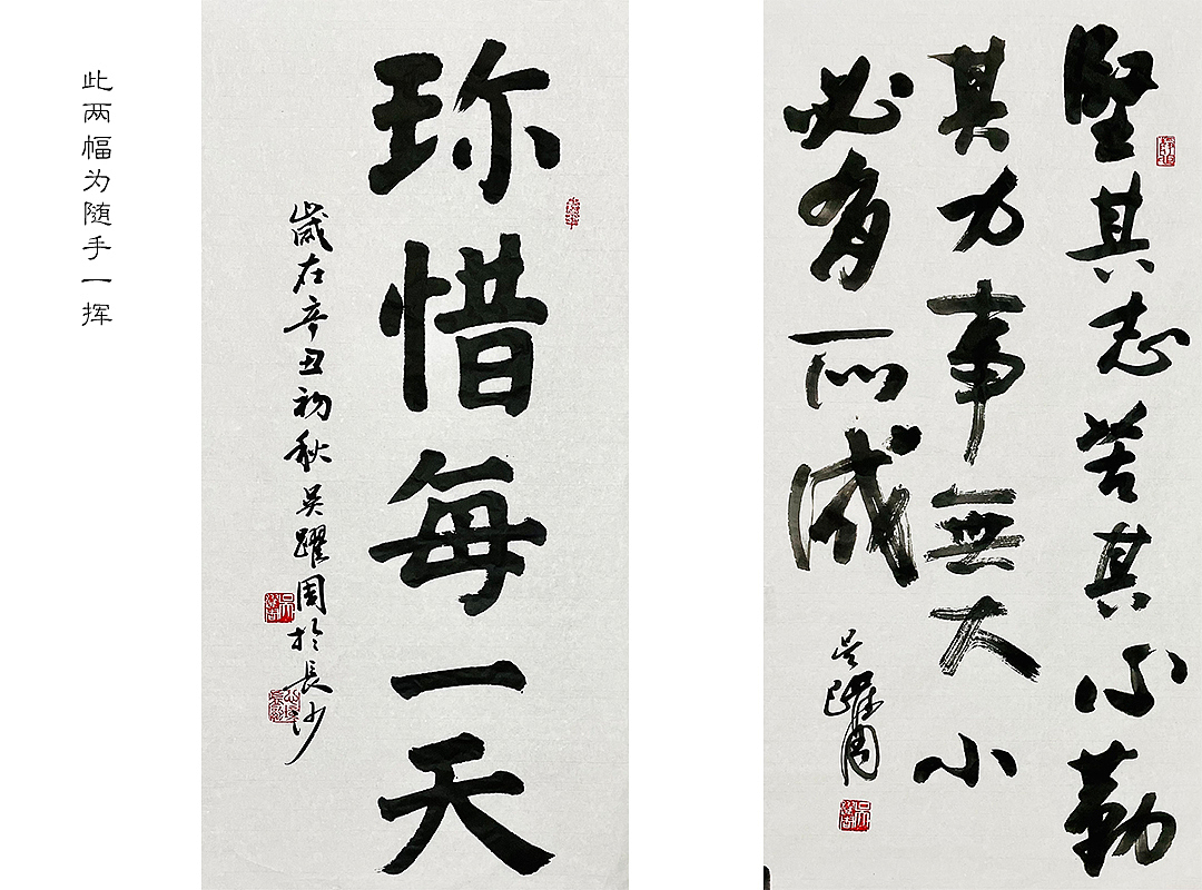 辛丑夏月秋月水墨 书法