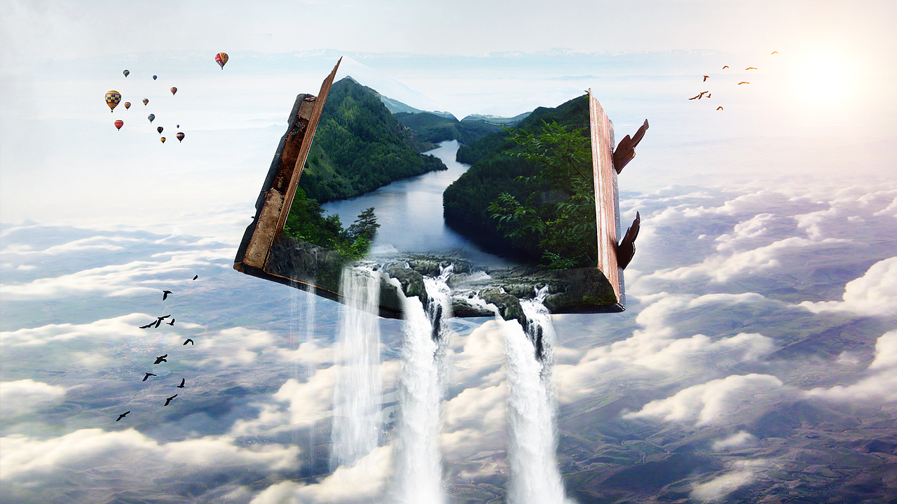 清凉一夏，奇幻瀑布（练习）（图ZODYxMTQwNjA=） - 海报 - 站酷设计师old__原创素材 - 站酷ZCOOL