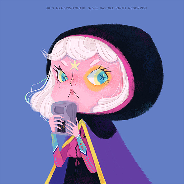 电动少女（步骤图）（图ZMTk2MjQ4NDEy） - 儿童插画 - 站酷设计师韩白白sylvia原创素材 - 站酷ZCOOL