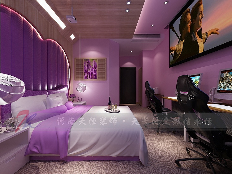 郑州电竞酒店设计公司|郑州速8电竞酒店设计案例赏析--情侣间联系方式请查看头像