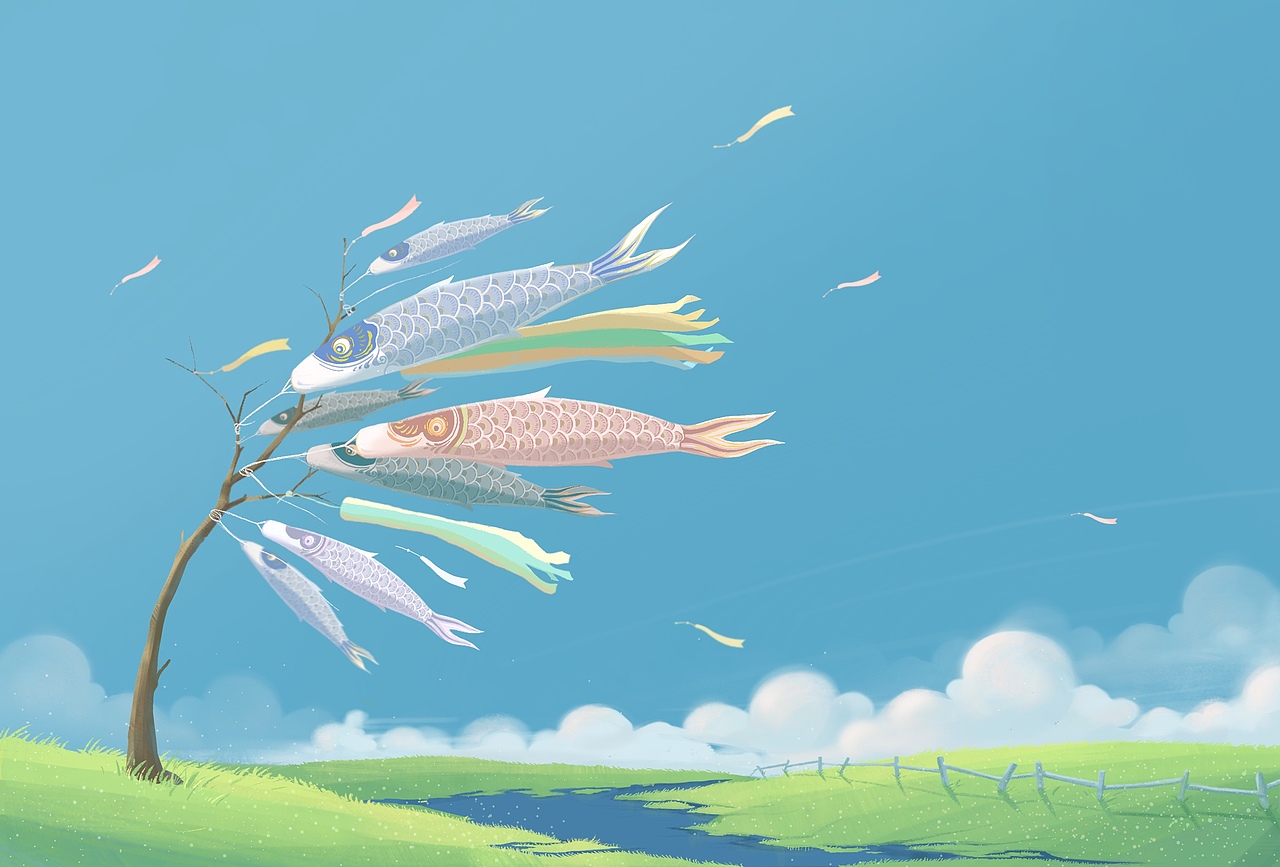 风的声音|插画|创作习作|星星在天上_原创作品-站酷(zcool)