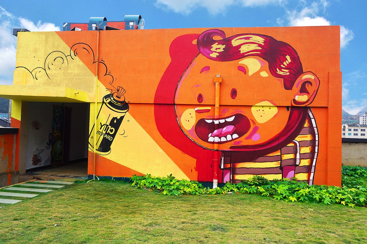 泰极猫墙绘重磅打造大型网红墙打卡圣地(一)